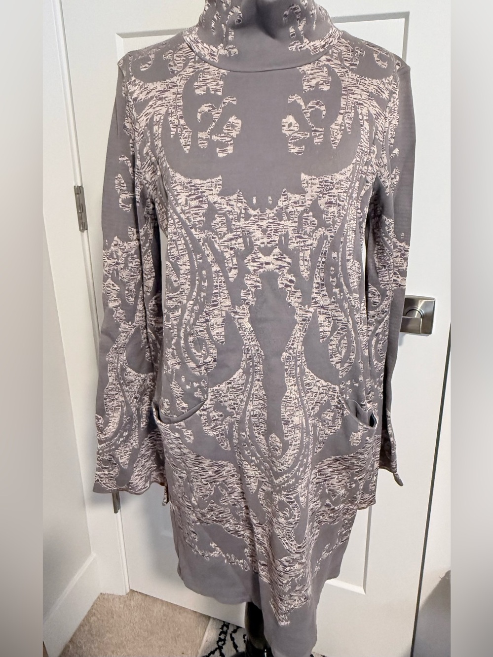 Free People Patterned Turtleneck Dress